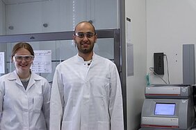 Celine and Kuzey in the Lab