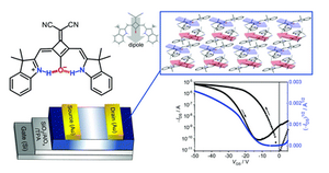 Hydrogen bond-rigidified planar squaraine dye and its electronic and organic semiconductor properties