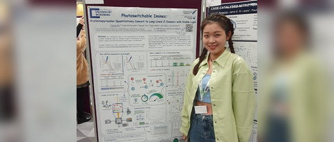 Jiarong Wu presenting her poster