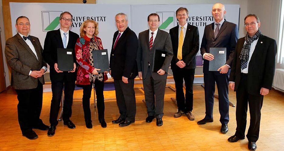 University presidents and representatives with Minister Spaenle