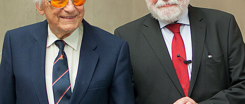 Prof. Siegfried Hünig und Prof. Gerhard Erker