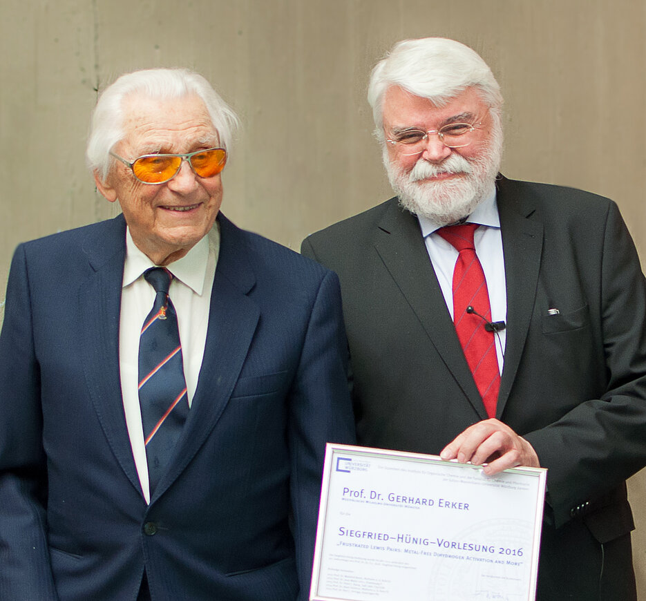 Prof. Siegfried Hünig and Prof. Gerhard Erker