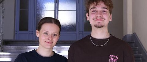 Photo of Elisha and Raphael at the chair