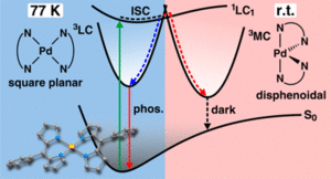 Photoinduced Dynamics of Bis-dipyrrinato-palladium(II) and Porphodimethenato-palladium(II) Complexes: Governing Near Infrared Phosphorescence by Structural Restriction