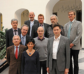The new Senate of the University of Würzburg with its Chairman Gerhard Bringmann (right). (photo: Robert Emmerich) The new Senate