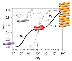 Two-step anti-cooperative self-assembly process into defined π-stacked dye oligomers: insights into aggregation-induced enhanced emission