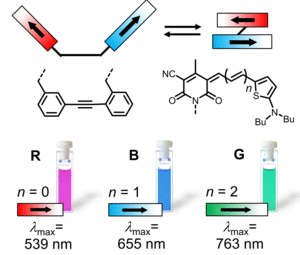 Bis(merocyanine) Hetero-Folda-Dimers: Evaluation of Exciton Coupling between Different Types of π-Stacked Chromphores