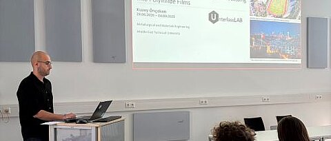 Kuzey presents his internship results