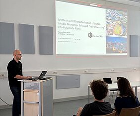 Kuzey presents his internship results